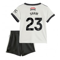 Echipament fotbal Manchester United Luke Shaw #23 Tricou Treilea 2024-25 pentru copii maneca scurta (+ Pantaloni scurti)